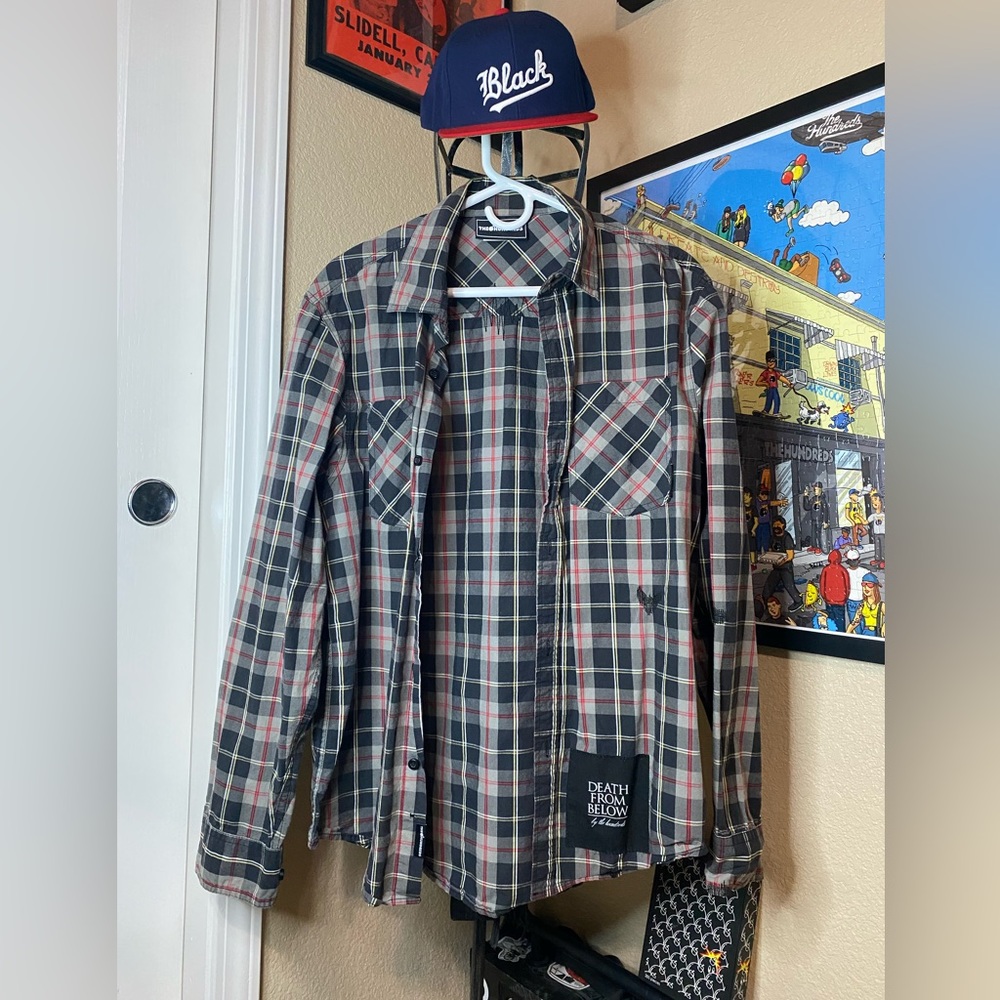 The Hundreds Death From Below button up